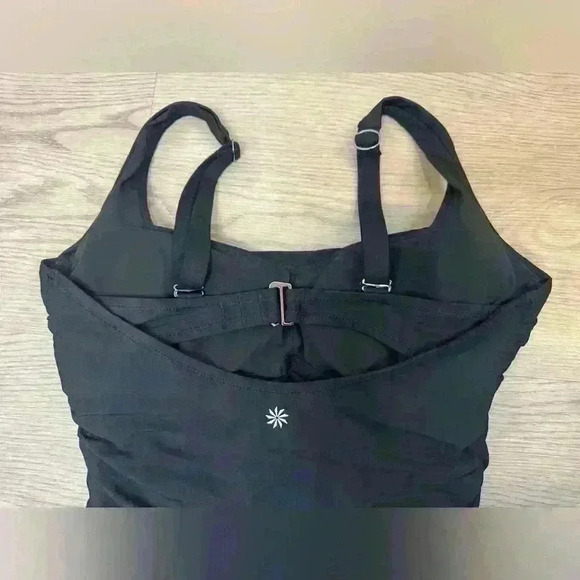 ATHLETA Women’s Black Square Neck Bra Cup Tankini Top Size 32 D/DD - Picture 7 of 9